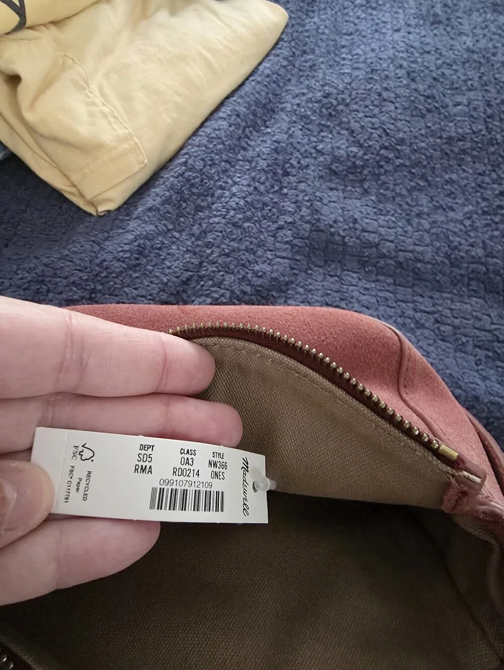 NWT Madewell The Sculpted Metal Wristlet Bag